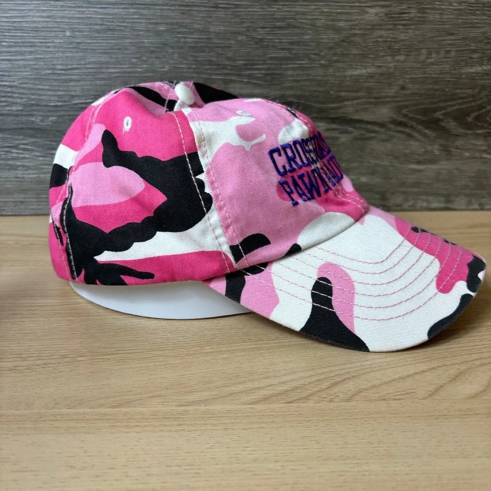 Crossroads Pawn & Audio Hat Cap Strap Back Womens Pink‎ Camo Camouflage